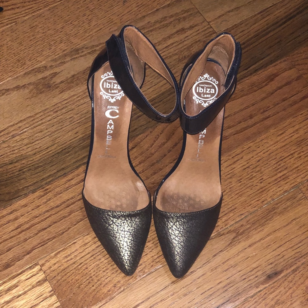 Jeffrey Campbell Solitaire in Navy Blue and Gold